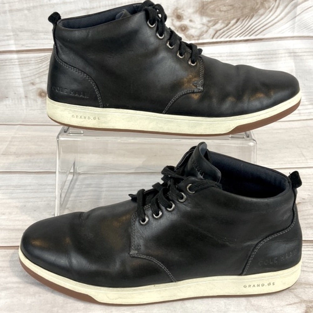 Cole Haan Vartan 2.0 Black Leather Lace Up Ankle Boots Men’s Size 10.5M